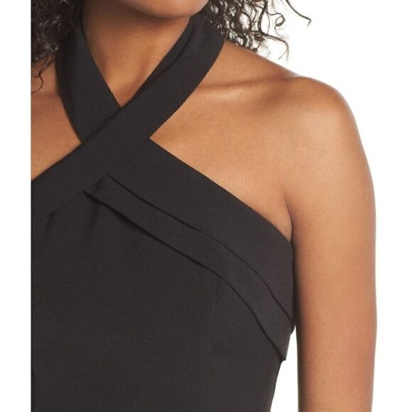 Adelyn Rae Halter asymmetrical sheath dress in black size xsmall - Picture 4 of 16